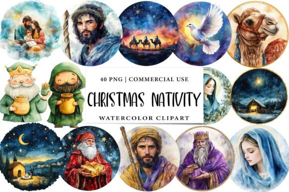 Kawaii Christmas Nativity Clipart Bundle: Illustrations Review