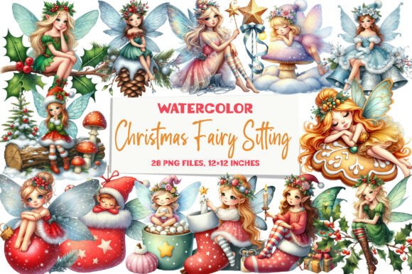 Review: Christmas Fairy Sitting Bundle Illustrations