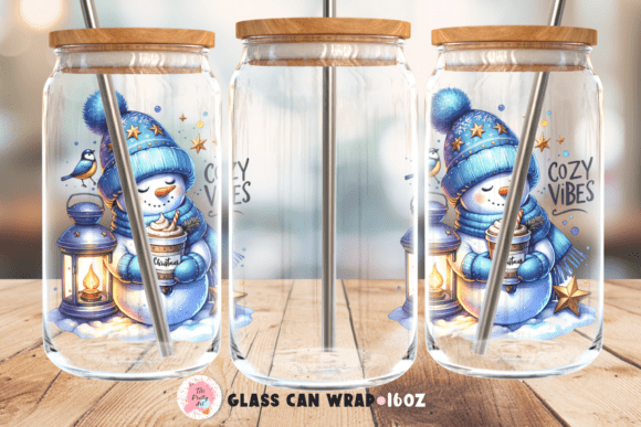 Review: Christmas Glass 16 Oz Can Wrap Illustrations