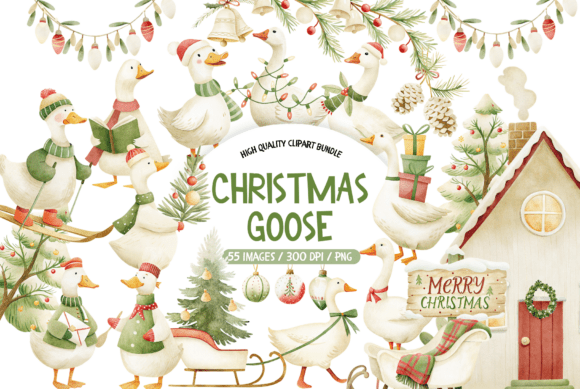 Review: Christmas Goose Watercolor Illustrations