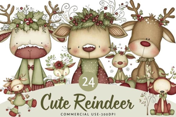Reviewing Christmas Cute Reindeer Clipart for Stitching