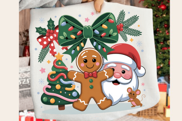 Reviewing Christmas Preppy Santa Doodle PNG Clipar Illustrations
