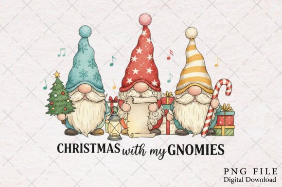 Reviewing Hand Drawn Christmas Gnomies PNG for Embroidery