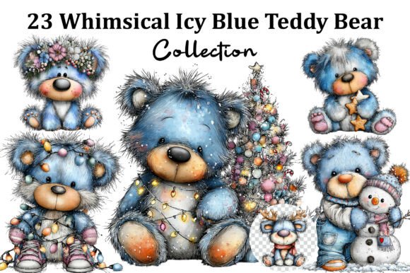Reviewing the Whimsical Icy Blue Teddy Bear Christmas Design