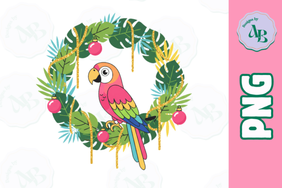 Safari Christmas Parrot Jungle PNG: Tropical Illustrations