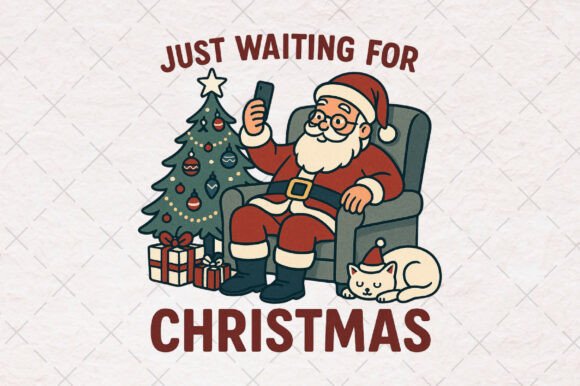 Waiting for Christmas PNG: Premium Illustrations
