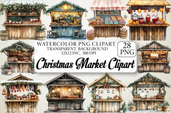 Watercolor Christmas Market Clipart: A Publisher’s Review