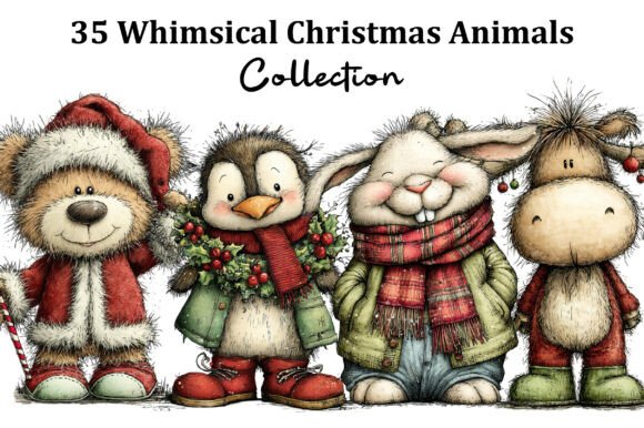 Whimsical Christmas Woodland Animals Illustrations Review
