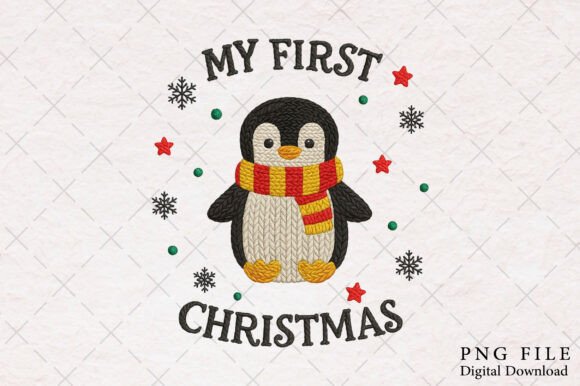 Yarn Crochet My First Christmas Penguin Illustrations